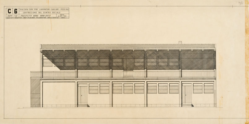 Centro sociale e portinerie a Pessina, Cagliari