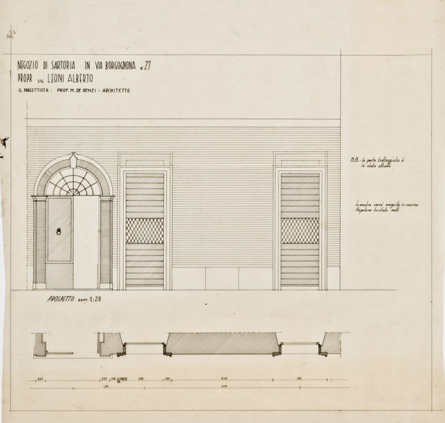 Negozio di sartoria in via Borgognona 27, Roma