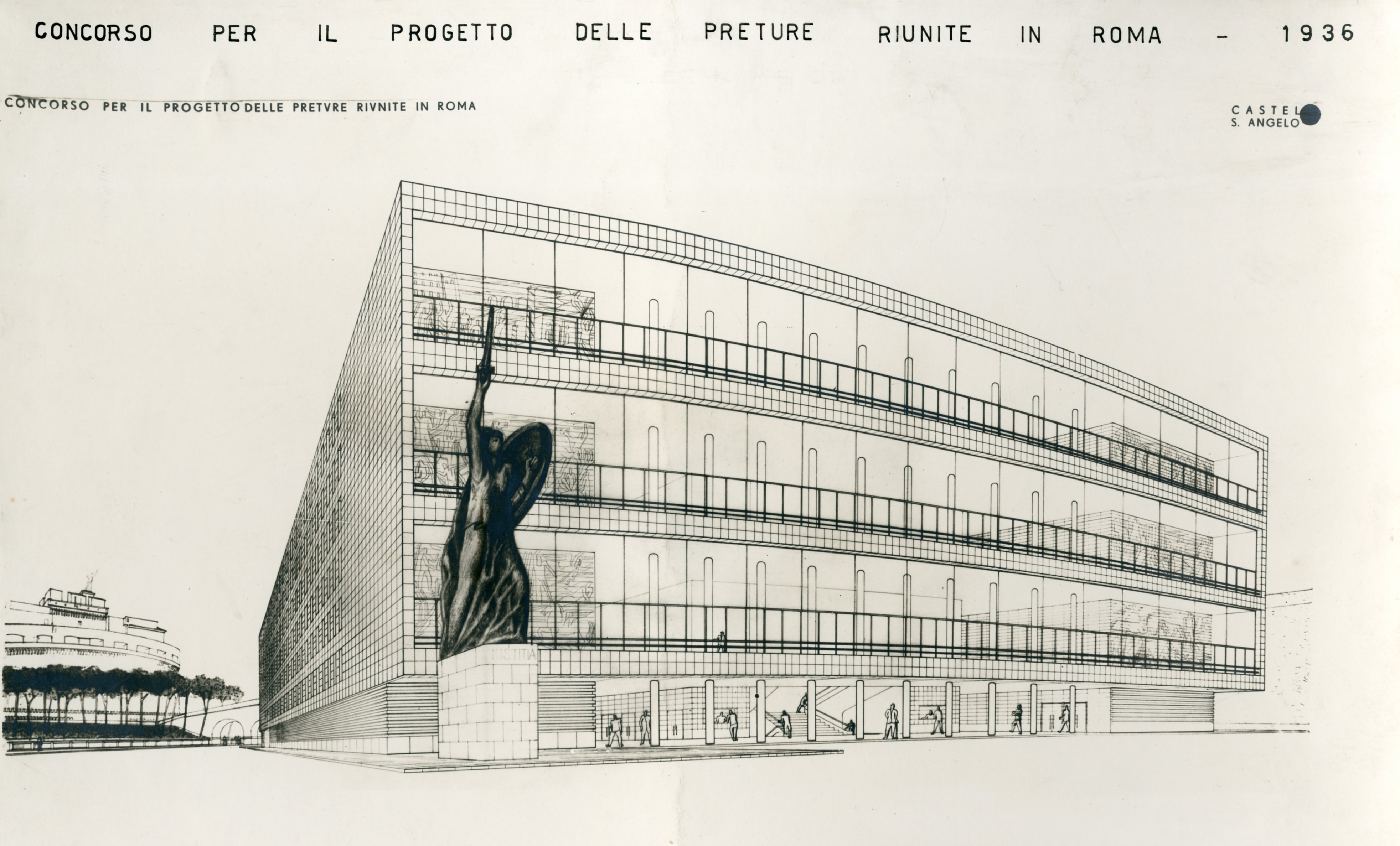 Progetto di concorso per la sede della Pretura Unificata, Roma