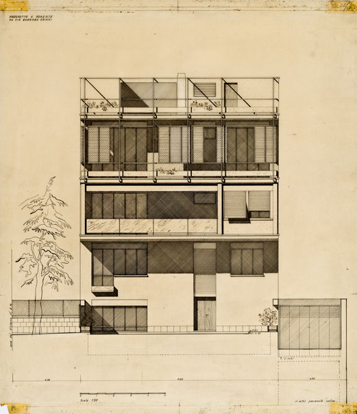 Progetto di casa a ville sovrapposte in via Barnaba Oriani, Roma
